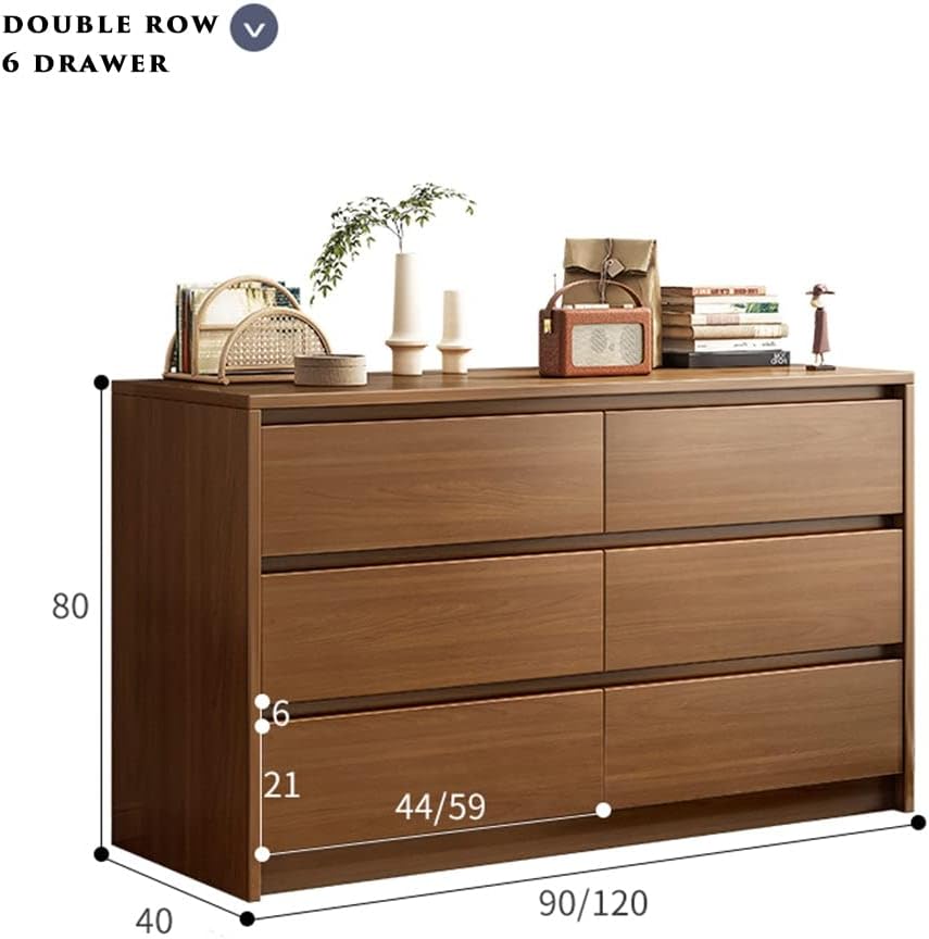 Wooden 6-Drawer Chest of Drawers