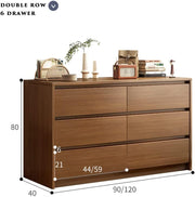 Wooden 6-Drawer Chest of Drawers