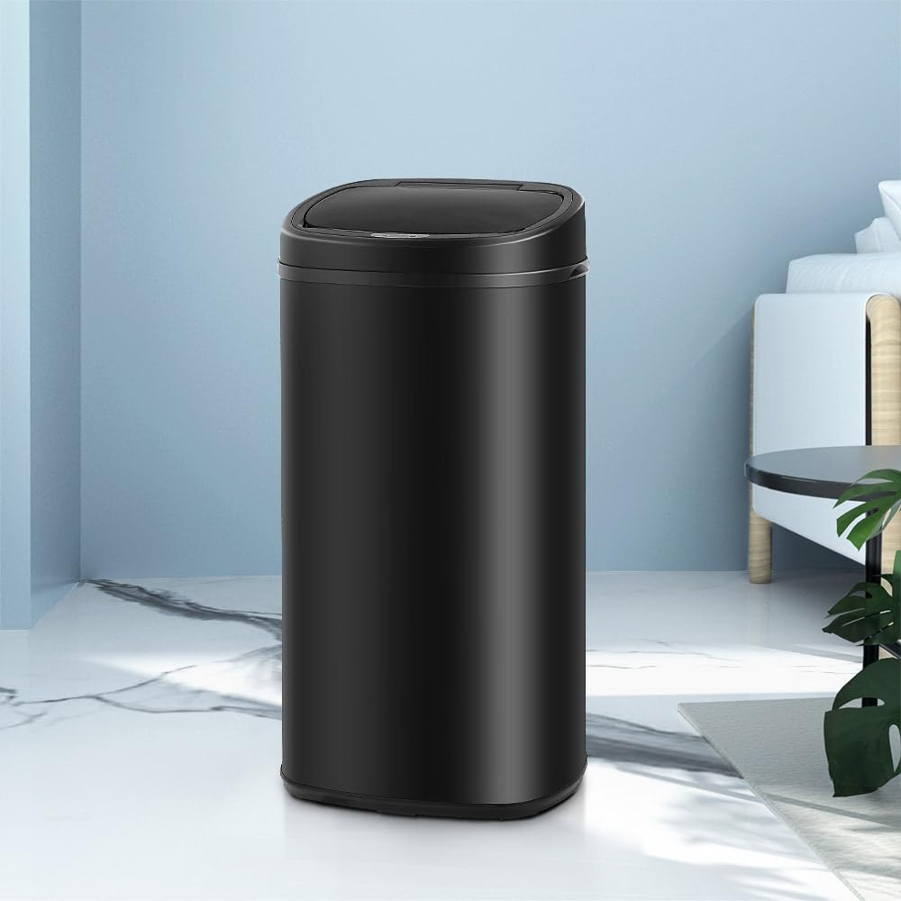68 L Silver Sensor Rubbish Bin with Manual Mode