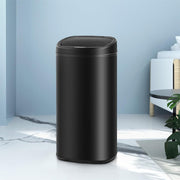 68 L Silver Sensor Rubbish Bin with Manual Mode