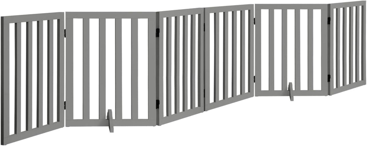 Freestanding Foldable MDF Pet Gate – 3 Sizes, White or Grey