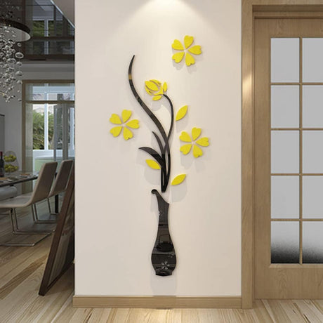 3d Vase Wall Murals for Living Room Bedroom Sofa Backdrop Tv Wall Background Originality Stickers Gift DIY Wall Decal Wall Decor Wall Decorations (Red 59 X 23 Inches)