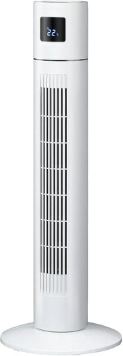 Tower Fan Portable Floor Fan Electric Cooling Fans with 3 Speed, 12H Timer, 70° Oscillating, LED Digital Display for Bedroom Home Office, White
