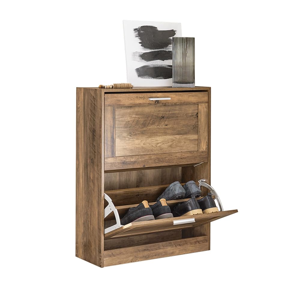2-Drawer Shoe Storage Cabinet