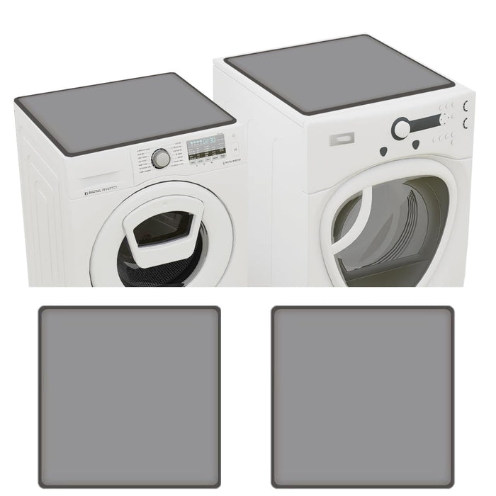 2-Pack 58 × 58 cm Silicone Washer & Dryer Top Mats