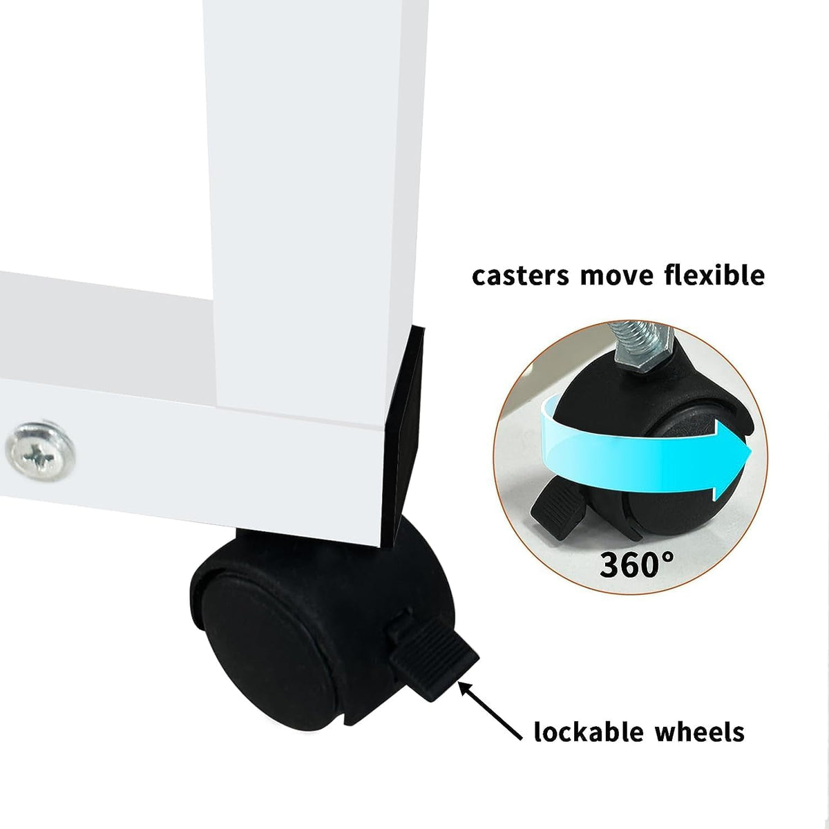 Mobile Height-Adjustable Laptop Desk with Storage