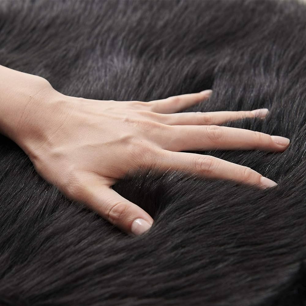 60 × 180 cm Pink Faux-Sheepskin Fur Runner