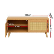 2-Tier Rattan Shoe Cabinet for Up to 10 Pairs