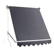 1.8 × 2.1 m Grey Retractable Pivot-Arm Outdoor Blind