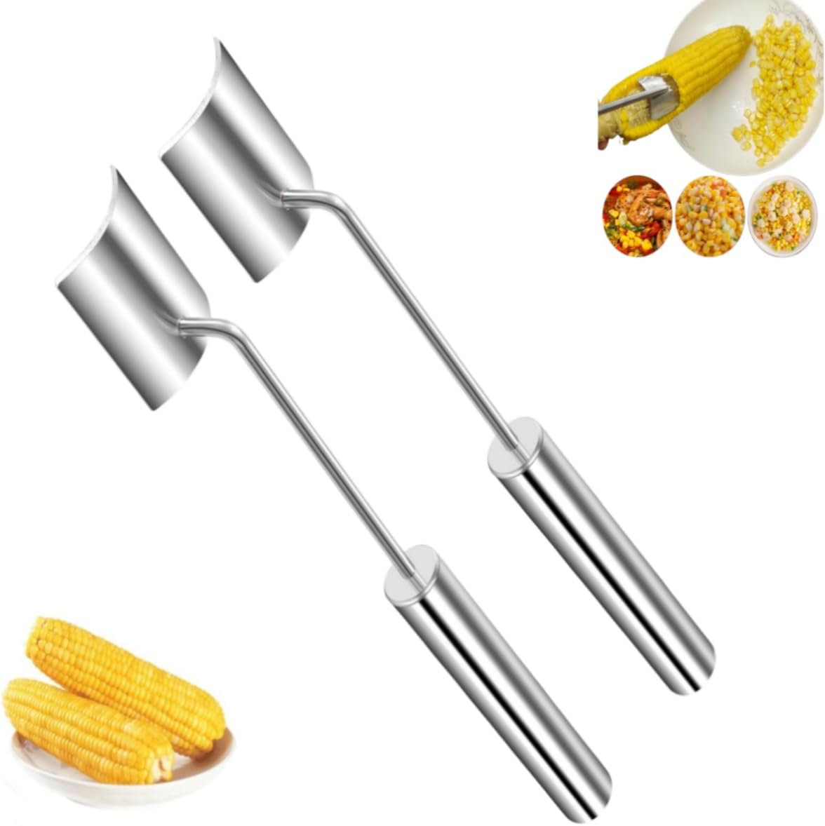 Stainless-Steel Corn Kernel Removers – 2 Pack
