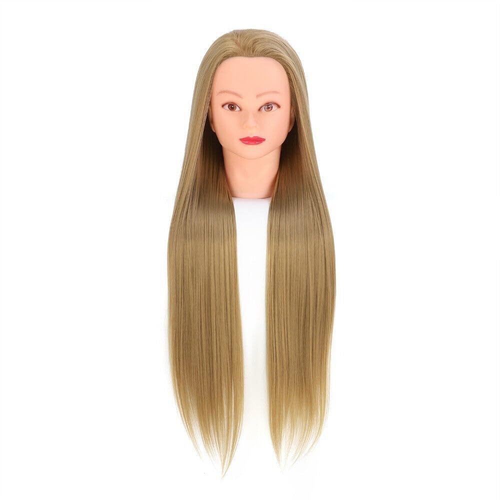 Salon Training Head Hair Hairdressing Wig Practice Styling Mannequin Doll Clamps