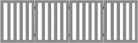 Freestanding Foldable MDF Pet Gate – 3 Sizes, White or Grey