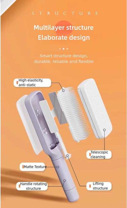 Retractable Self-Cleaning Hairbrush