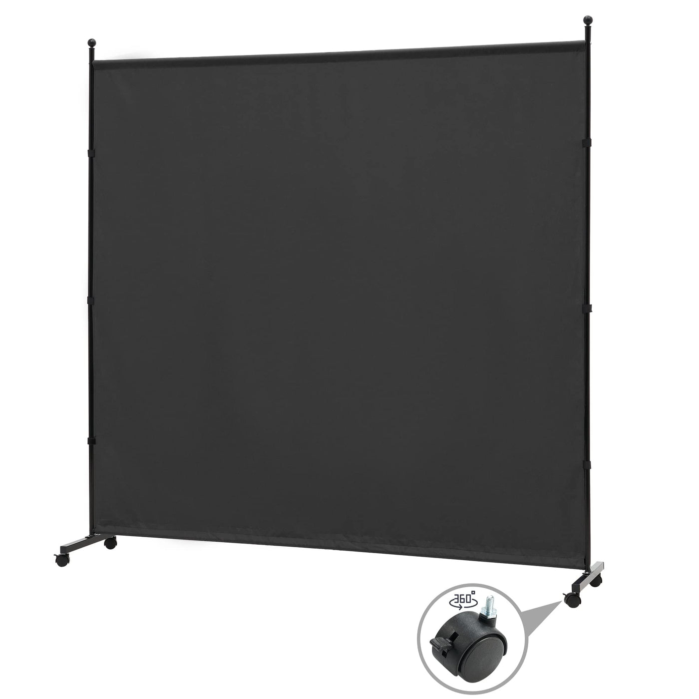 6ft Rolling Single-Panel Room Divider – 3 Colours