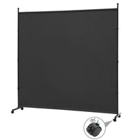 SIMFLAG 6FT Single Panel room divider with Wheels,Rolling Fabric room dividers for Partition privacy screens,Freesting Wall Divider for Home Office,Hospital,(Beige)