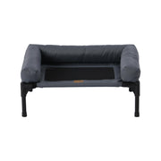 Small Elevated Pet Bed with Bolster – Grey, 62 × 46.5 × 26.7 cm