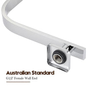 8-Inch Square Rain Shower with Gooseneck Wall Arm