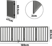Freestanding Foldable MDF Pet Gate – 3 Sizes, White or Grey