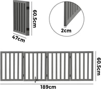 Freestanding Foldable MDF Pet Gate – 3 Sizes, White or Grey