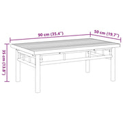 Bamboo Coffee Table – 90 × 50 cm