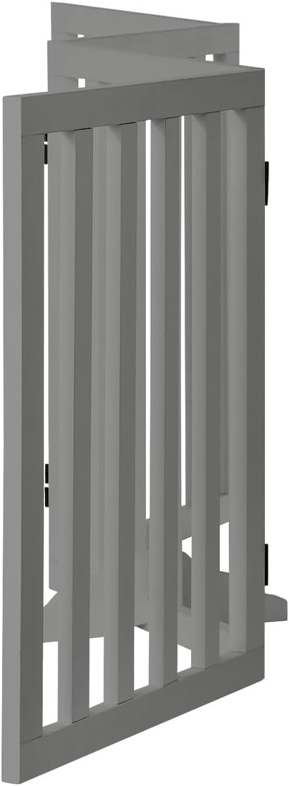 Freestanding Foldable MDF Pet Gate – 3 Sizes, White or Grey