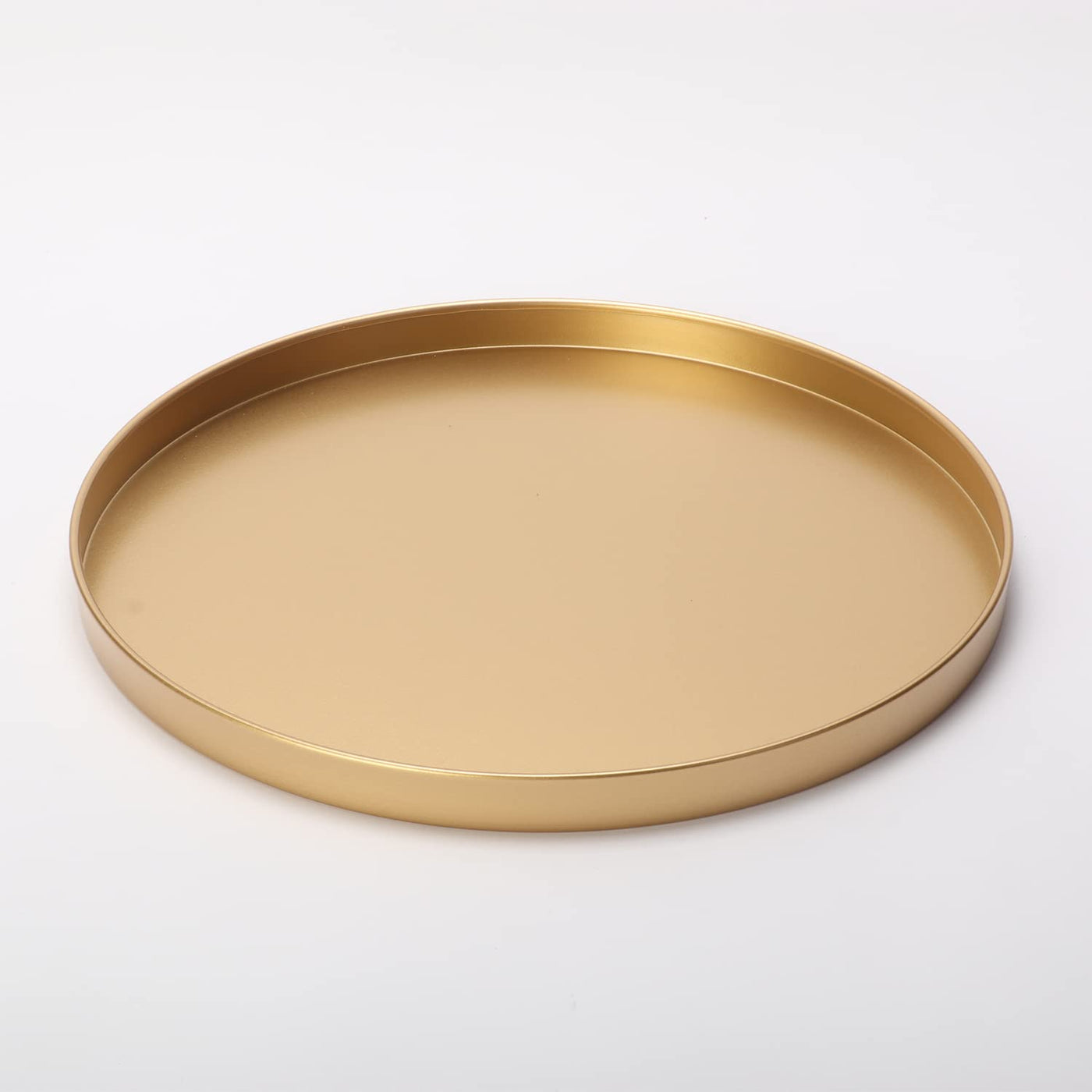 Gold 2-Tier Round Metal Side Table
