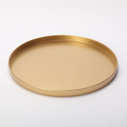 Gold 2-Tier Round Metal Side Table