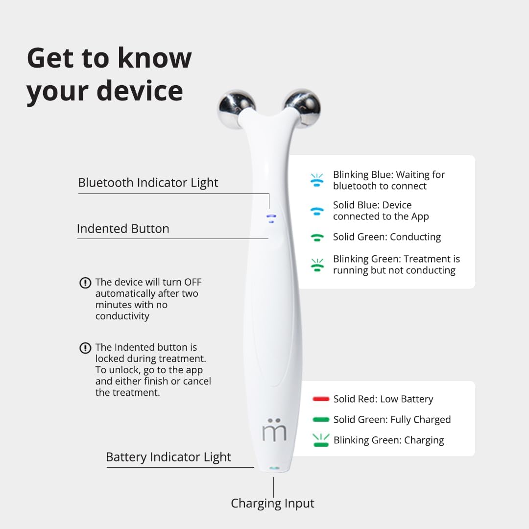 Wellness MyoLift QT Microcurrent Facial Device with Smart Current Technology and Smartphone App - Portable Skin Care Tools, Instant Face Lift, Anti Aging, Skin Tightening - Up to 400 Microamps