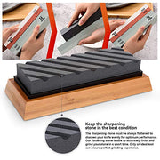 Four-Grit Waterstone Knife-Sharpening Set – 400 to 8000 Grit