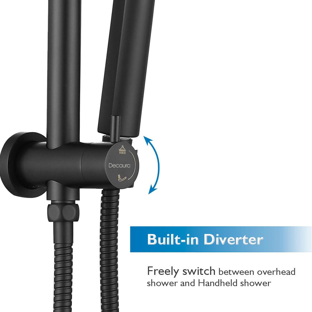 10-Inch Round Rain Shower & 3-Mode Handheld Rail Set