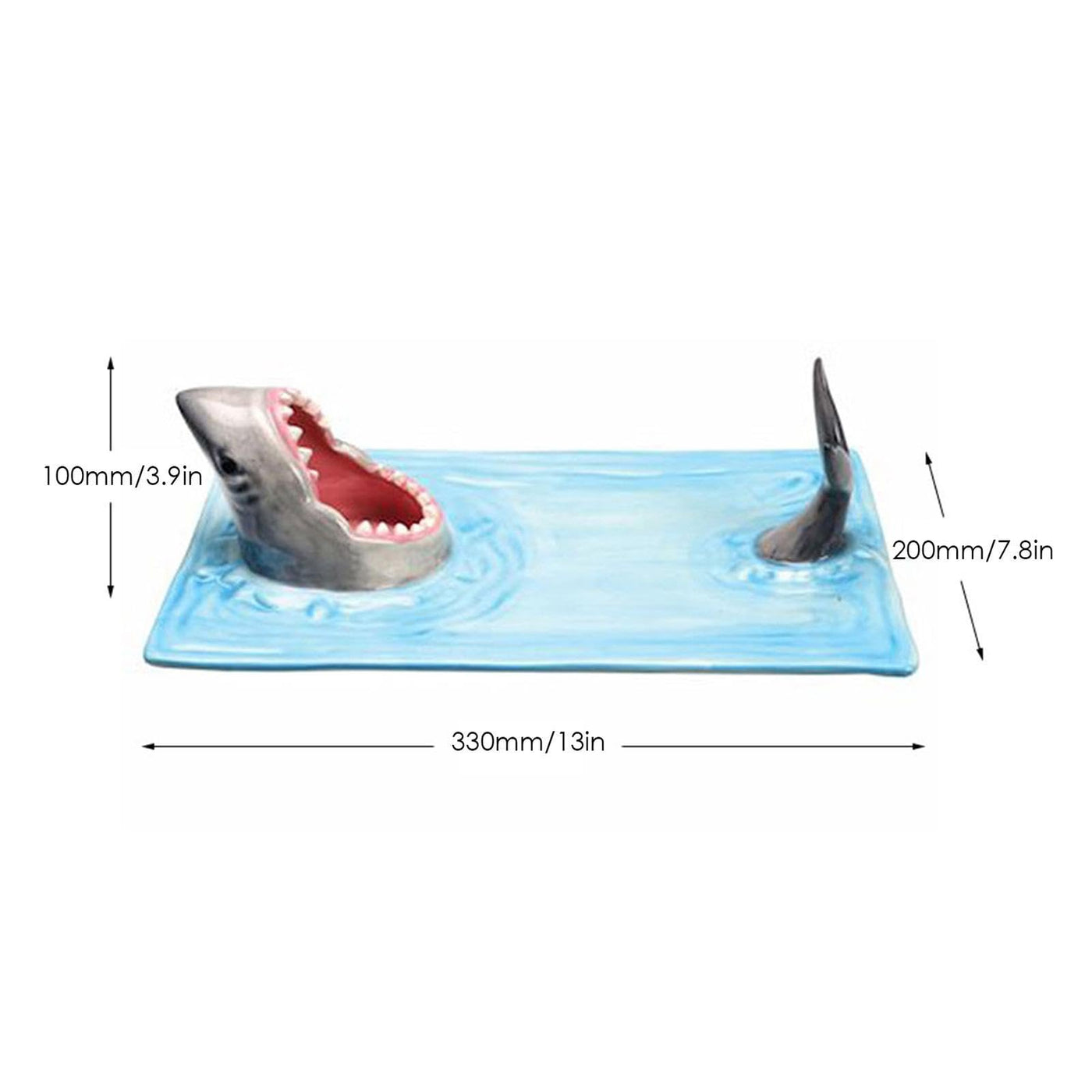 Shark-Shaped Ceramic Sushi & Serving Plate