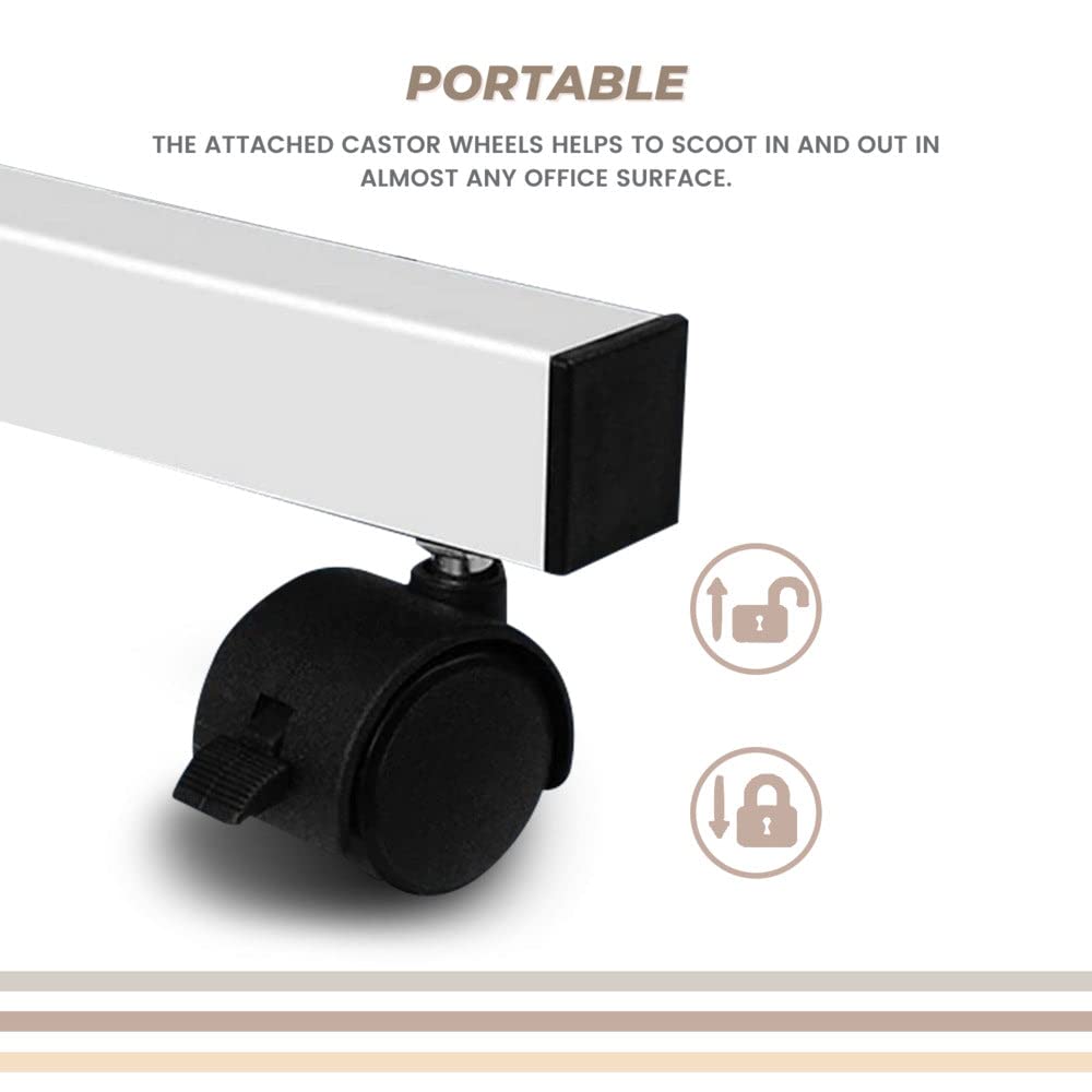 Grey Adjustable Mobile Laptop Desk with Tilting Top