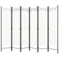 Cream 6-Panel Fabric Room Divider – 240 × 180cm