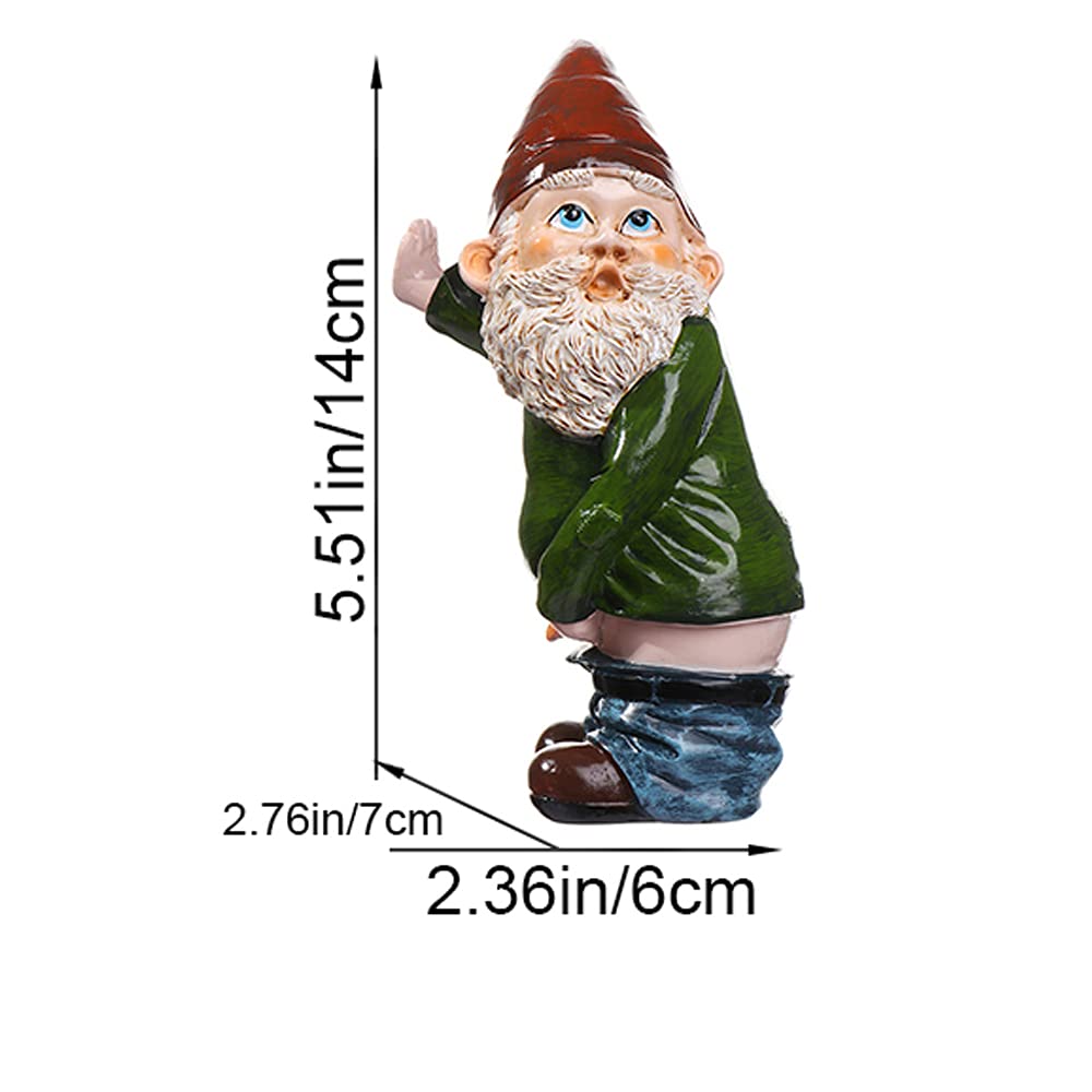 Funny Peeing Garden Gnome Statue – 14 cm