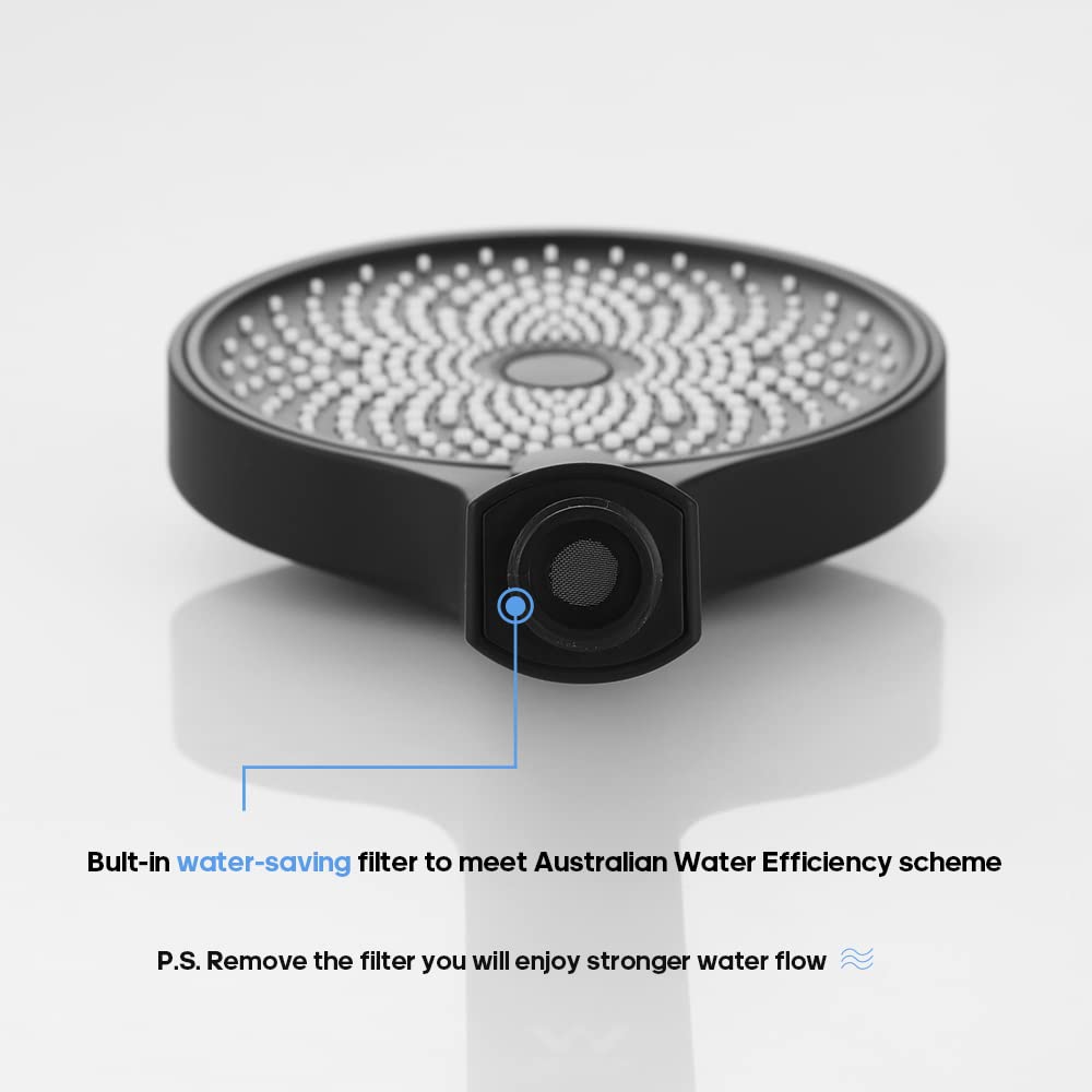 130 mm Black 3-Mode Hand Shower Set