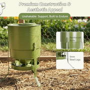 23 kg 16-Port Gravity Chicken Feeder – Avocado Green