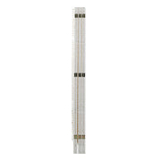 White 6-Panel Pine & Woven-Rattan Room Divider – 170cm