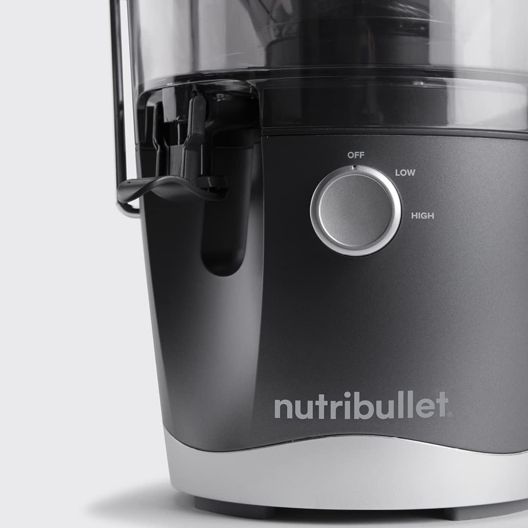 NutriBullet Juicer, Dark Grey, Juicer, High Speed Centrifugal Juicer with 800w Motor, Two Speeds, 1.5L Pulp Basin, 800ml Juice Container (NBJ07100)