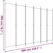 Foldable Fabric Room Divider – 3 to 6 Panels, 14 Options