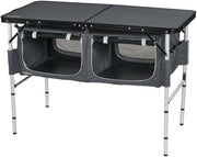 OZtrail Folding Camp Table with Fabric Storage Cupboard