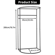 Portable Fitting Room with Linen Privacy Curtain – Black or Grey
