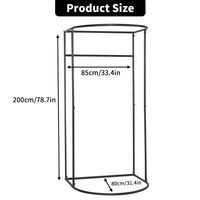Movable Fitting Room, Portable Dressing Room Frame with Curtain and Hook,Temporary Privacy Space,Changing Room for Clothing Stores,Offices,Studios(35×32×79inch (Black, 100cm×95cm×200cm)