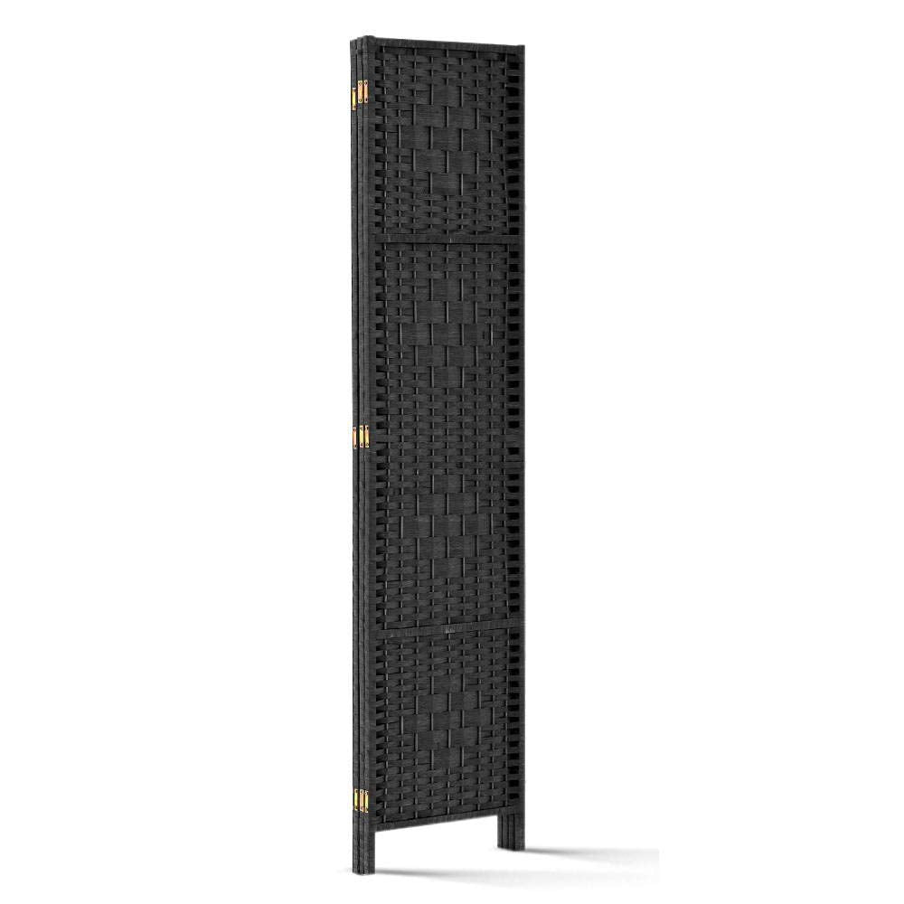 3-Panel Pine & Wicker Room Divider – 123 × 170cm