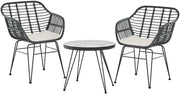 3-Piece Grey Outdoor Bistro Set