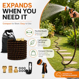 Garden hose in use washing car