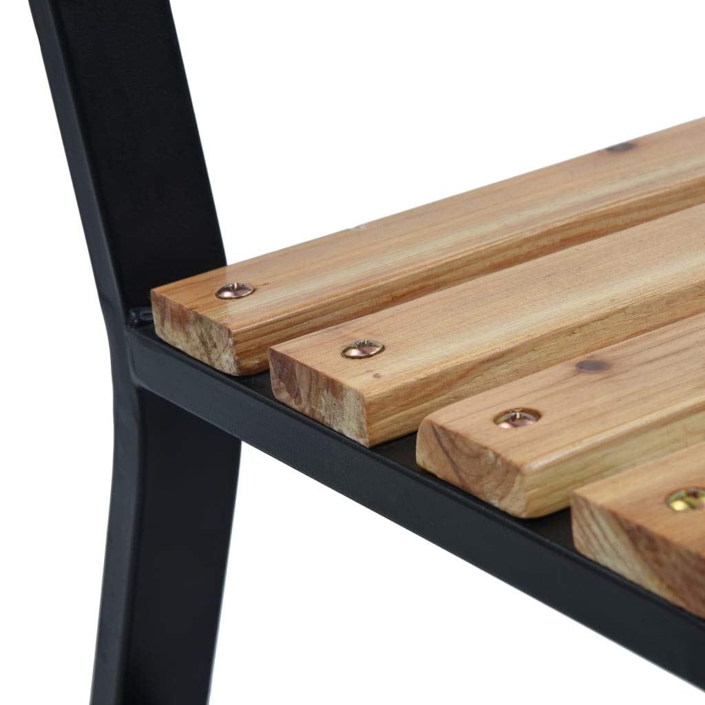 120 cm Wood & Metal Vintage Garden Bench – Up to 110 kg