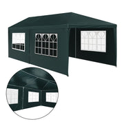 3 × 6 m Green Marquee Gazebo with 4 Window Walls