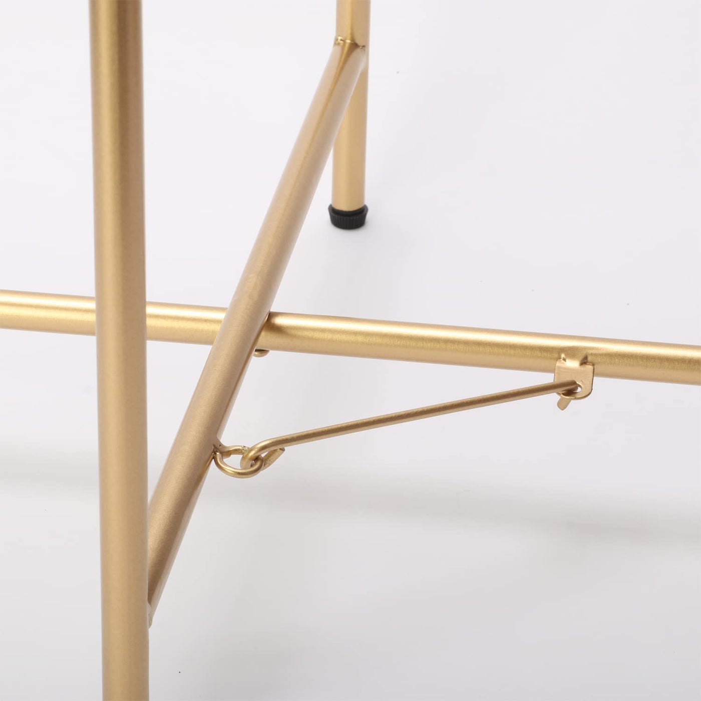 Gold 2-Tier Round Metal Side Table