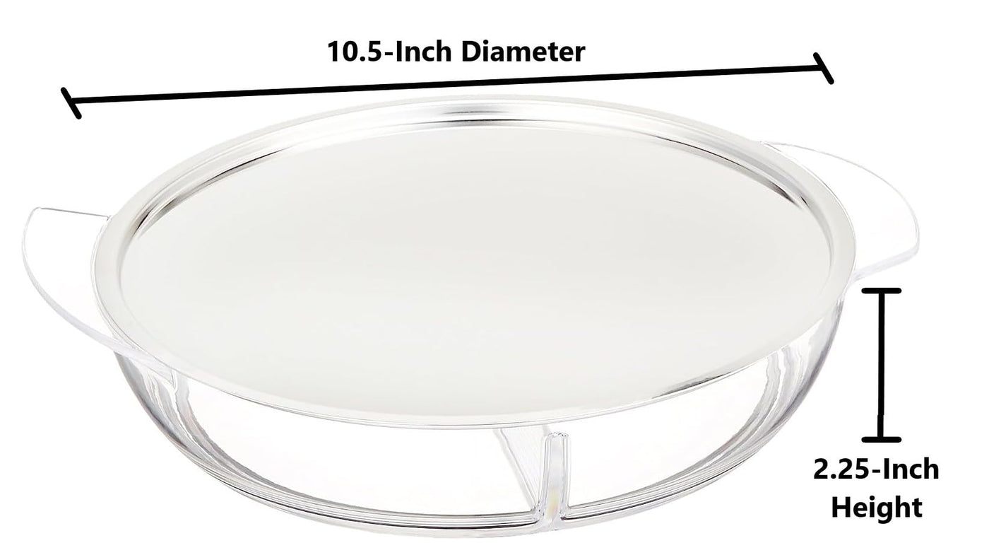 10.5-Inch Stainless-Steel Iced Serving Platter