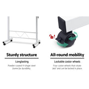 White Adjustable Laptop Table with 360° Lockable Castors